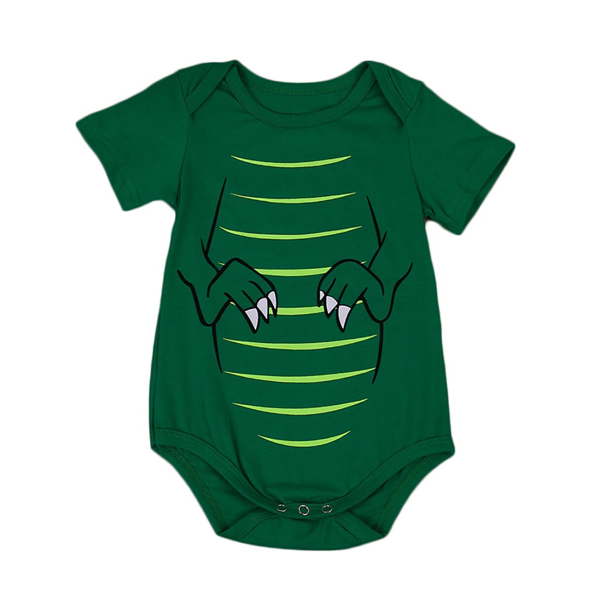 0-24M Dinosaur Newborn Infant Baby Boy Summer Short Sleeves Romper Bodysuit Causal Outfit - ebowsos