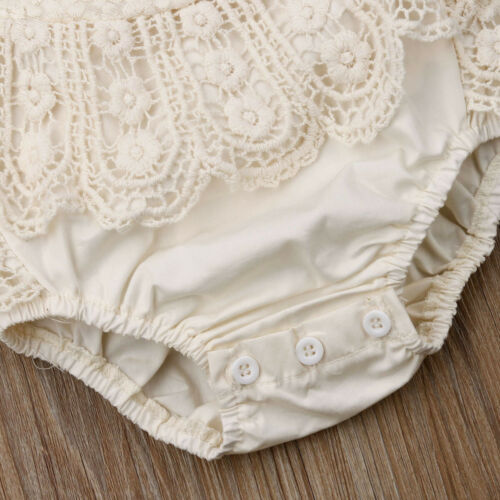 0-24M Newborn Infant Girl Clothes Lace Romper Sunsuit Jumpsuit Outfits Baby Clothing - ebowsos