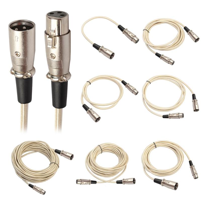 0.3m/1m/1.8m/5m 3 Pin XLR Male to Female Braided Audio Microphone Cable Stereo Balance Mic Extension Cable Cord Wire - ebowsos