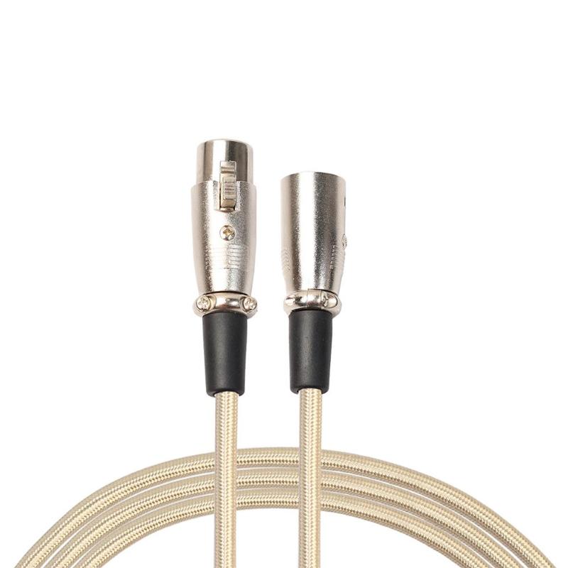 0.3m/1m/1.8m/5m 3 Pin XLR Male to Female Braided Audio Microphone Cable Stereo Balance Mic Extension Cable Cord Wire - ebowsos