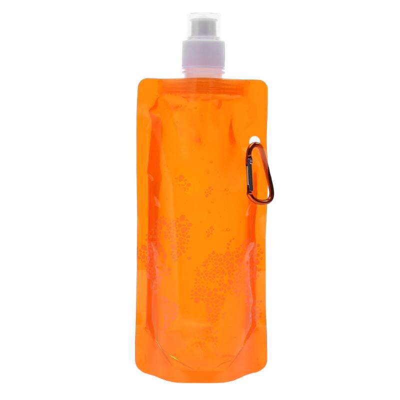 0.5L Water Bottles Ultralight Foldable Silicone Cup Outdoor Sports Hiking Camping Soft Flask Water Bag,foldable travel bags-ebowsos