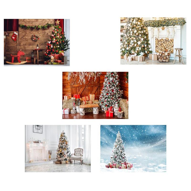 0.9X1.5m Christmas Background Cloth Pictorial Cloth Party New Year Snow Gifts Photographic Props Family Decoration Accessories - ebowsos