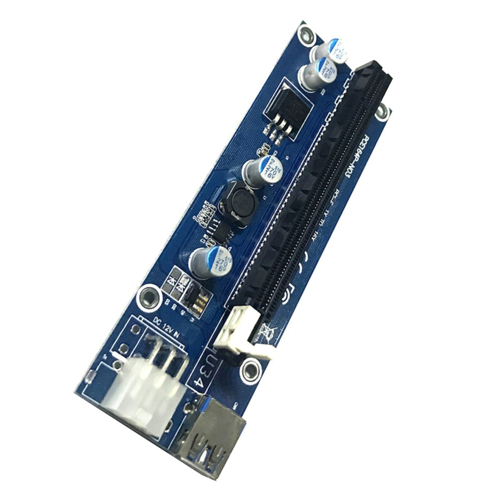 006C PCI-E Express 1x to 16x Extender Riser Card USB 3.0  6Pin SATA Interface Graphics Card Riser for BTC Mining - ebowsos