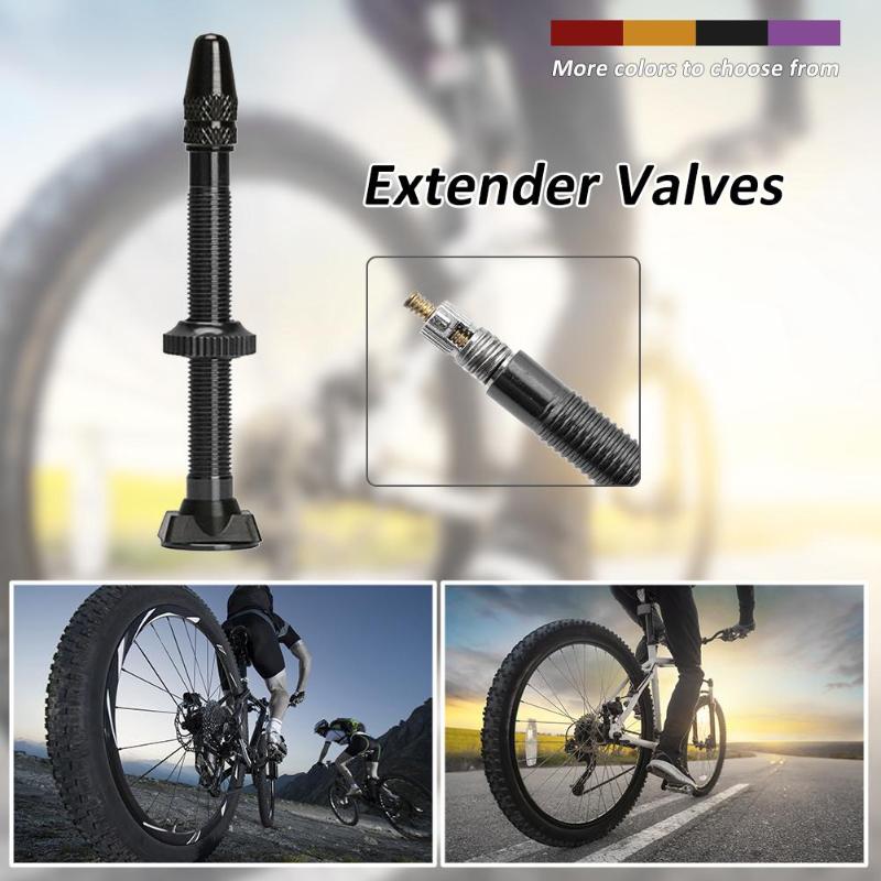 1-2pcs 40/60mm MTB Road Bike Extender Valves Ultra-light Aluminum Tubeless Presta Valve Core for Bicycle Tubeless Tire Bike Part-ebowsos