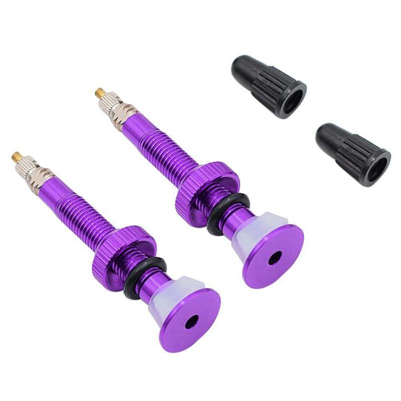 1-2pcs 40/60mm MTB Road Bike Extender Valves Ultra-light Aluminum Tubeless Presta Valve Core for Bicycle Tubeless Tire Bike Part-ebowsos