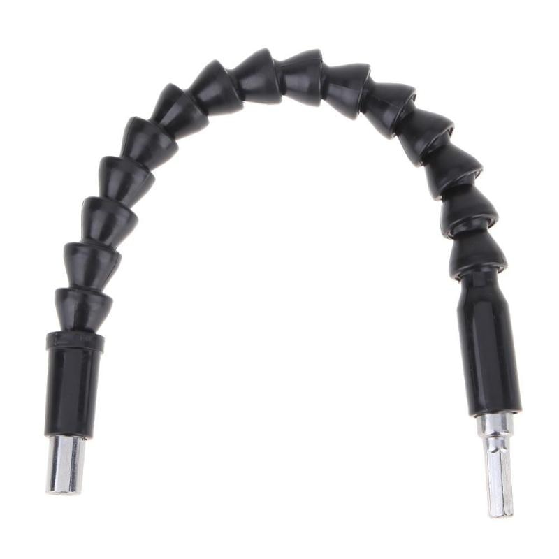 1/4 Flexible Shaft  Electronics Drill Screwdriver Bit Black 295mm Flexible Shaft Bits Connect Link Multitul Hex Shank Extension - ebowsos
