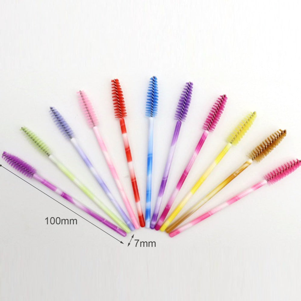 1/50 Pieces Nylon Disposable Eyelash Brushes Eyelash Wand Applicator Brush Disposable Eyelash Brush Tool Eyelash Curler brushes - ebowsos