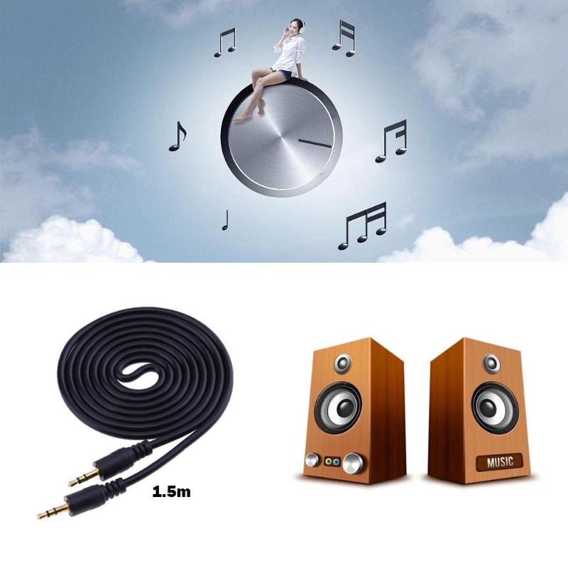 1.5m/3m/5m Male to Male Audio Extension Cable Gold Plated AUX Cables Auxiliary Cord Wire Line for Car Audio System High Quality - ebowsos