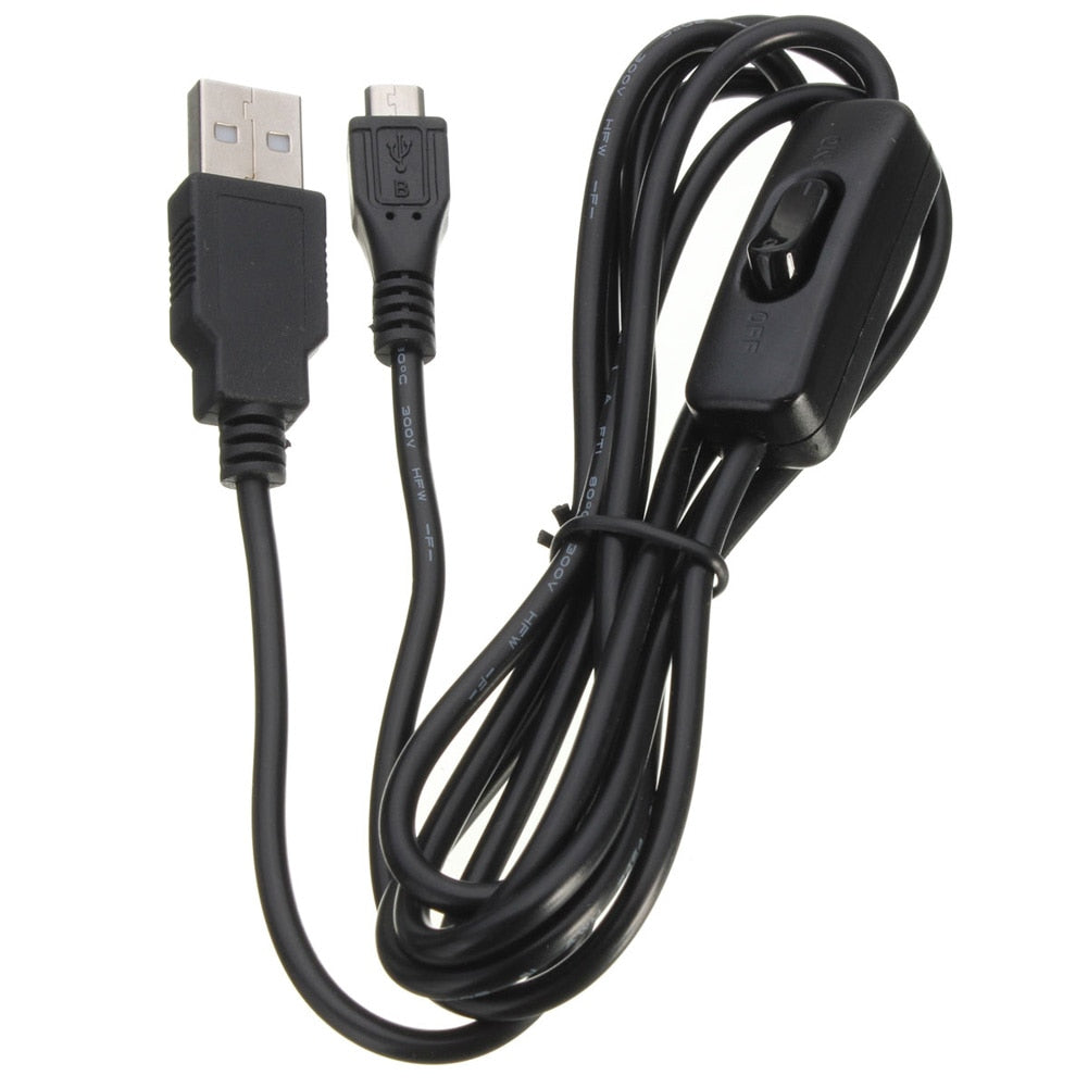 1.5m for Raspberry Pi Power Cable Micro USB Power Supply Charging Cable for Raspberry Pi With ON/OFF Switch - ebowsos