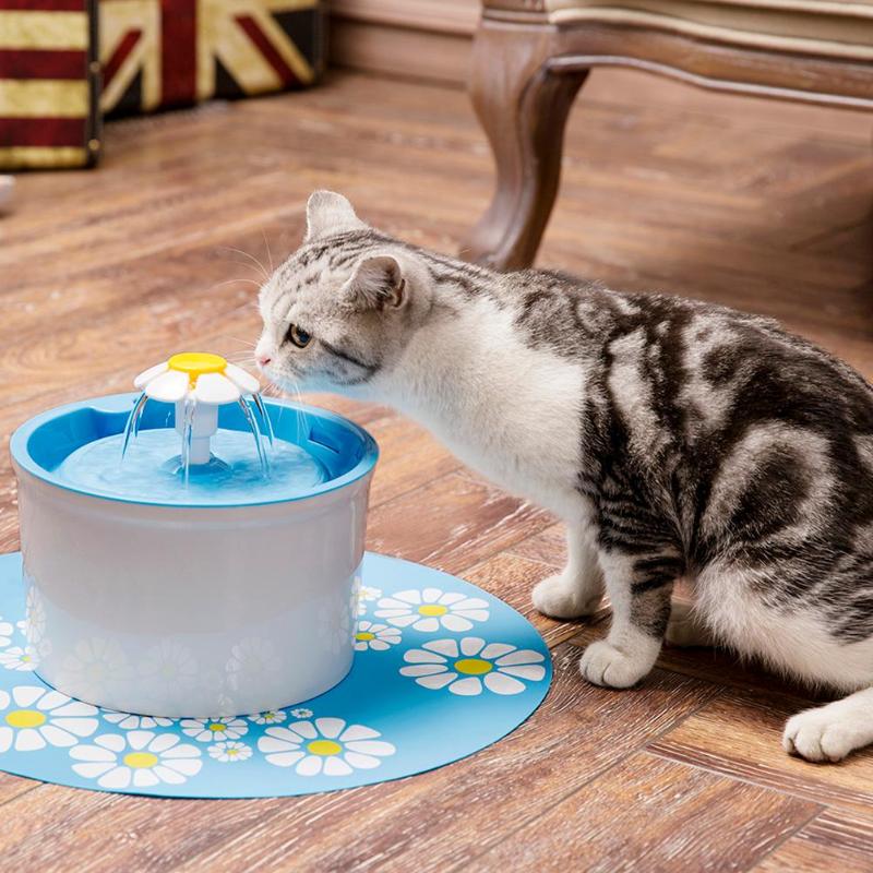 1.6L Electric Automatic Mute Pet Water Fountain Drinking Water Dispenser - ebowsos