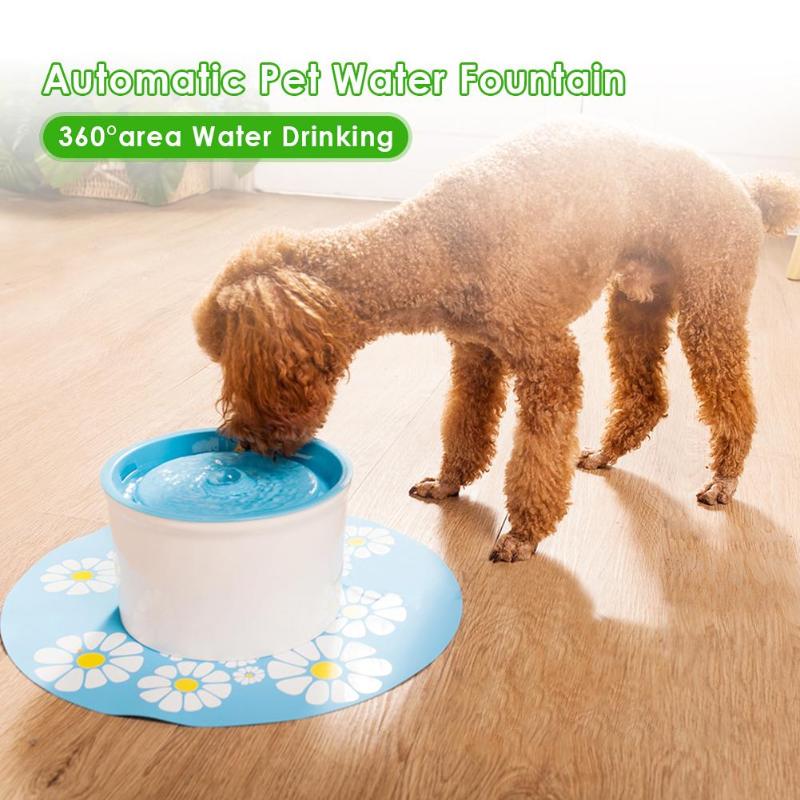 1.6L Electric Automatic Mute Pet Water Fountain Drinking Water Dispenser - ebowsos