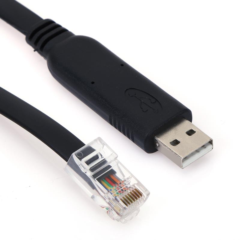 1.8m /6ft Console Cable USB2.0 to RJ45 Cable USB RS232 RJ45 Console Cable for Cisco Router  for windows 8 7 XP for Macbook - ebowsos
