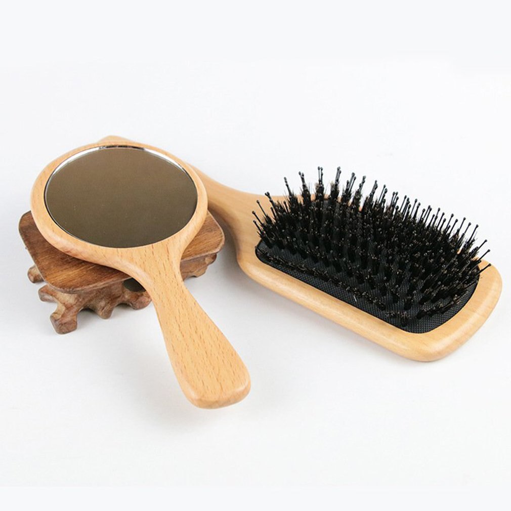 1 Comb Hair Care Brush Massage Wooden Spa Massage Comb Antistatic Hair Comb Massage Head Promote Blood Circulation - ebowsos