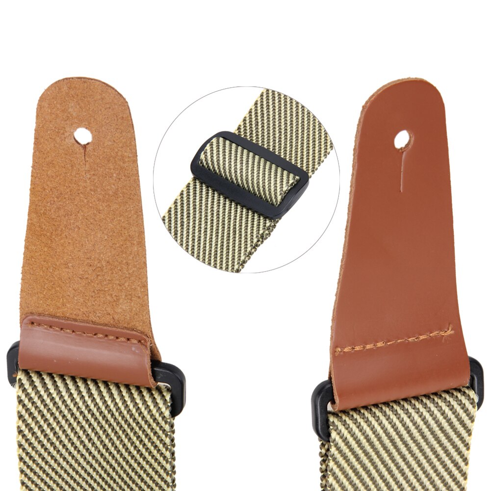 1 PC Guitar Strap Belt Soft Note Rhythm Adjustable Bass Acoustic Electric Folk Guitar Strap with Leather Ends-ebowsos