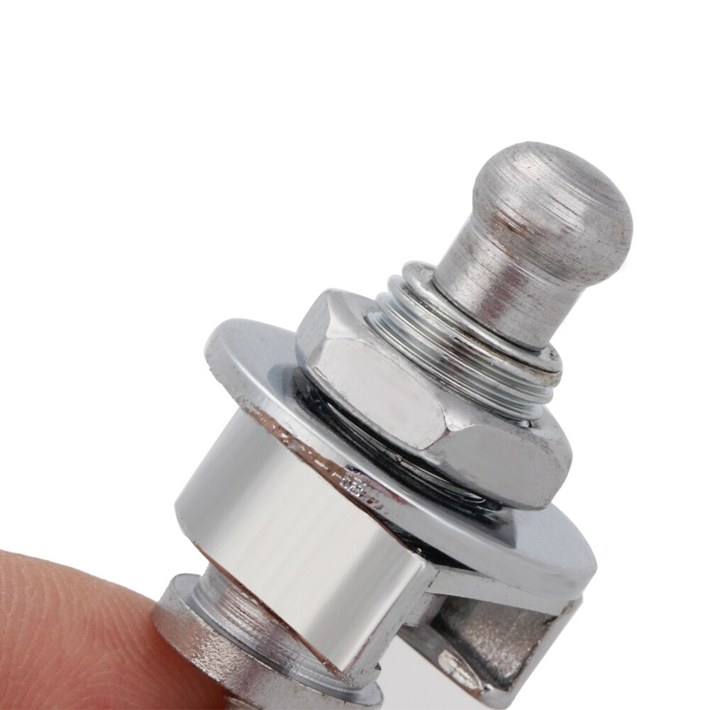 1 PCS Guitar Strap Lock Chrome Plated Straplock Button for All Acoustic Electric Bass Guitar Strap Easy Fix & Remove Screw-ebowsos