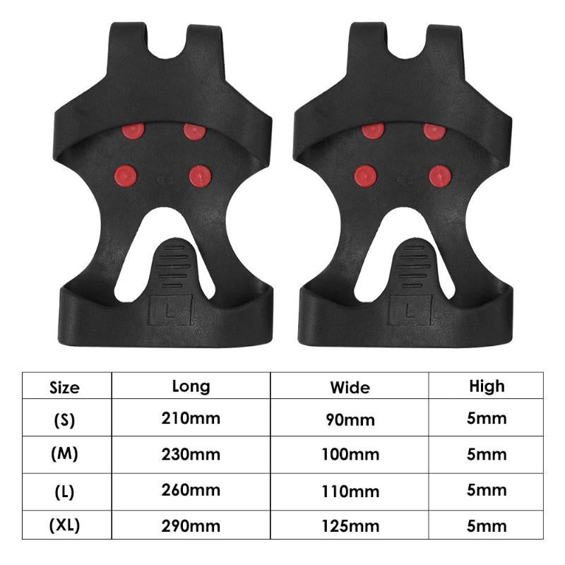 1 Pair 8 Studs Anti Slip Snow Ice Climbing Shoe Spikes Grips Cleats Winter Outdoor Shoes Crampons Chain Claws Grips Boots Cover-ebowsos