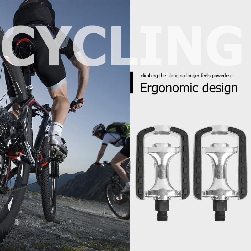 1 Pair Aluminum Alloy Bicycle Non-slip Pedals Reflective MTB Bike Foot Bearing Waterproof Pedal Bicycle Cycling Props-ebowsos