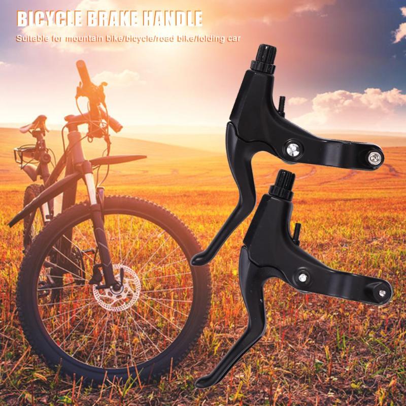1 Pair Aluminum Alloy MTB Bike Disc Brake Levers Bike Brake Handle Cranks V-brake Disc Brakes Lever Mountain Bike Road Bicycle-ebowsos