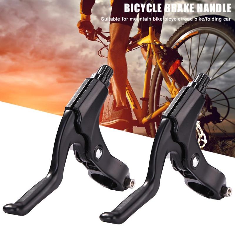 1 Pair Aluminum Alloy MTB Bike Disc Brake Levers Bike Brake Handle Cranks V-brake Disc Brakes Lever Mountain Bike Road Bicycle-ebowsos