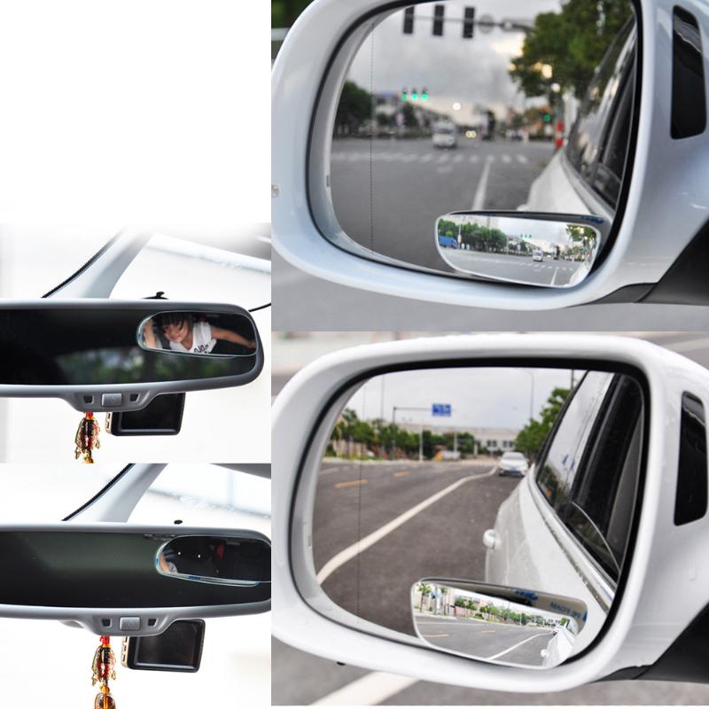1 Pair Auto Side 360 Wide Angle Convex Mirror Car Vehicle Blind Spot Rearview for Parking Rear View Mirror High Quality - ebowsos