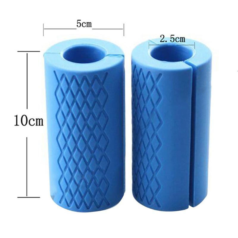 1 Pair Barbell Grip Bar Pad Handles Silicone Anti-slip Protect Pad Anti-slip Protect Pad Pull Up Weightlifting Fat Grip Support-ebowsos