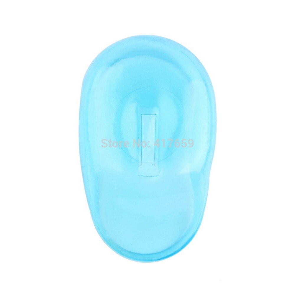 1 Pair Clear Silicone Ear Cover Hair Dye Shield Protect Salon Color Blue New Styling Accessories Free Shipping - ebowsos