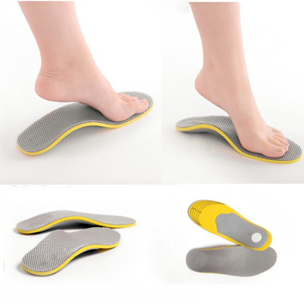 1 Pair Comfortable Breathable Excellent Unisex Insoles Corrective Arch Support Shoe Insoles Flatfoot Pain Relief Foot Care Tool - ebowsos