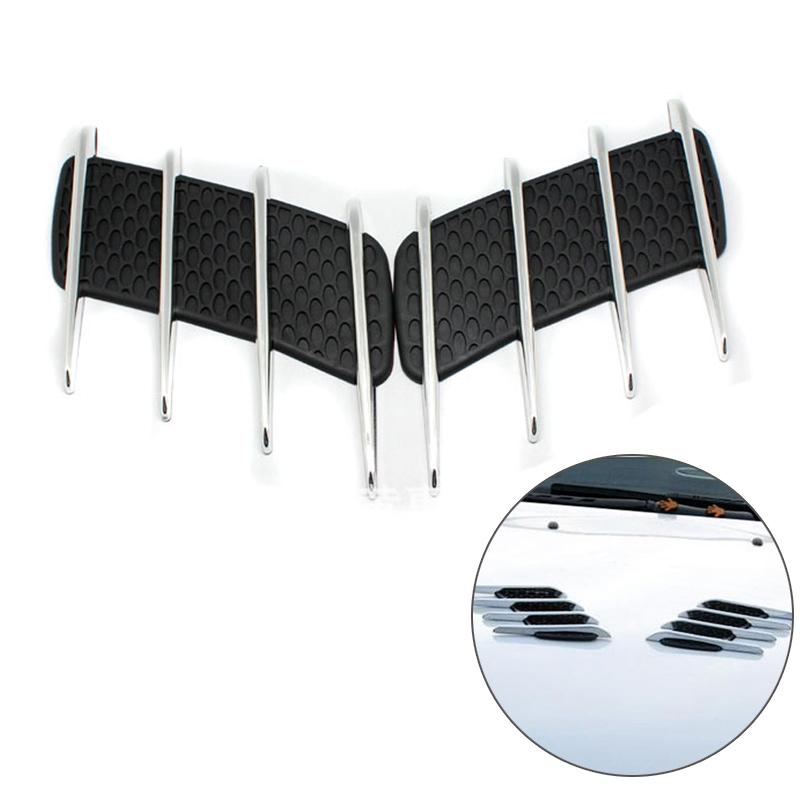 1 Pair Cool Chrome Shark Gills 3D Car Stickers Side Vent Air Flow  Sticker Auto Truck Car Styling Exterior Decal 3D Car Sticker - ebowsos