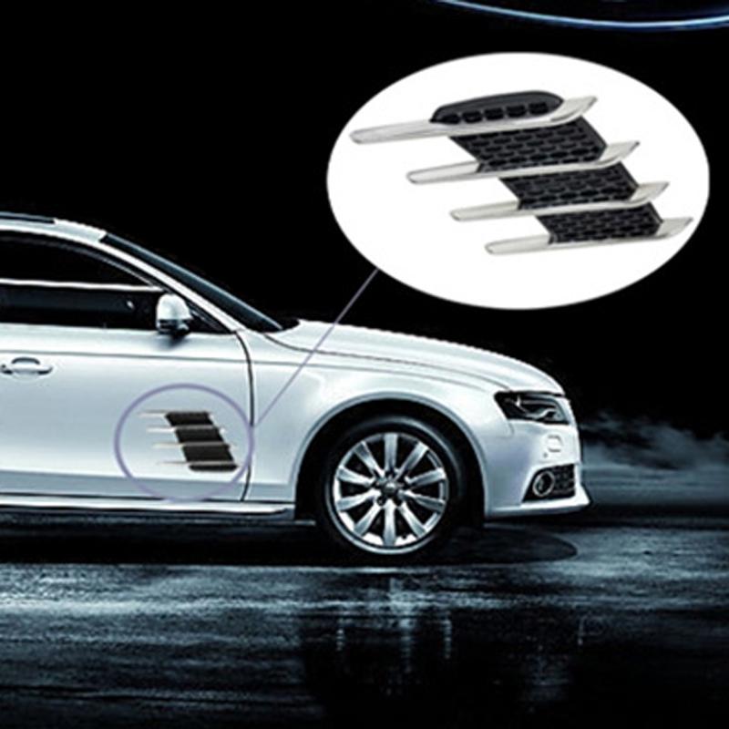 1 Pair Cool Chrome Shark Gills 3D Car Stickers Side Vent Air Flow  Sticker Auto Truck Car Styling Exterior Decal 3D Car Sticker - ebowsos