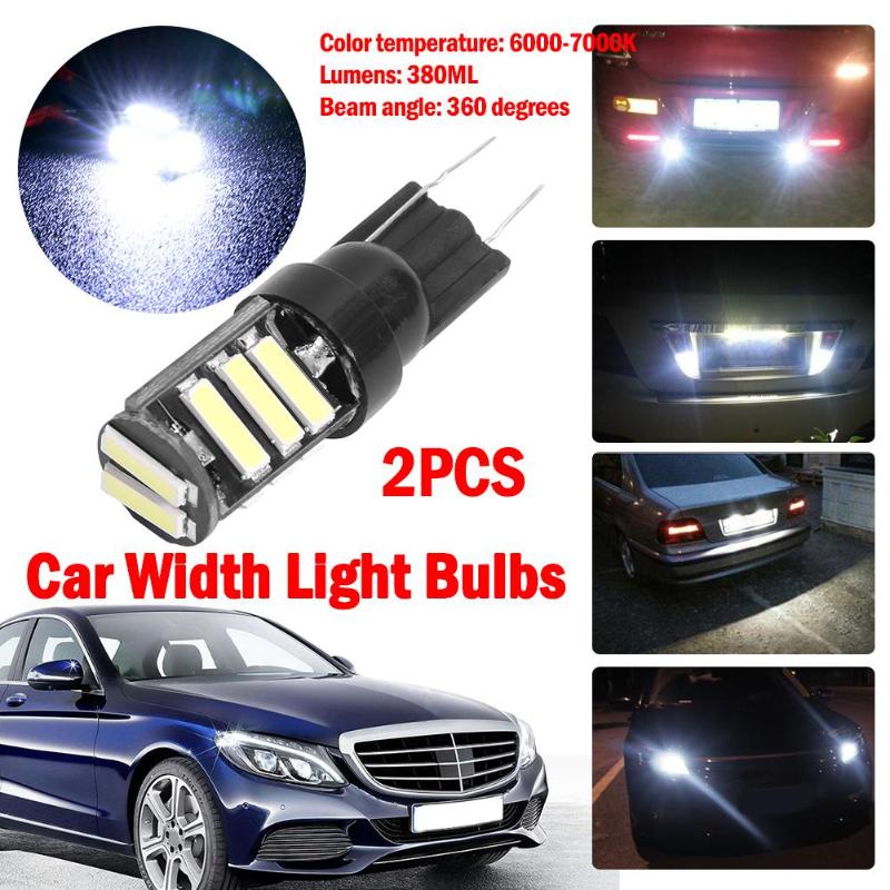 1 Pair DC 12V Car LED Lights W5W T10 7020 11SMD Wedge Light Car Brake Rear Tail Bulb Reversing Lamp High Quality Car Lights New - ebowsos