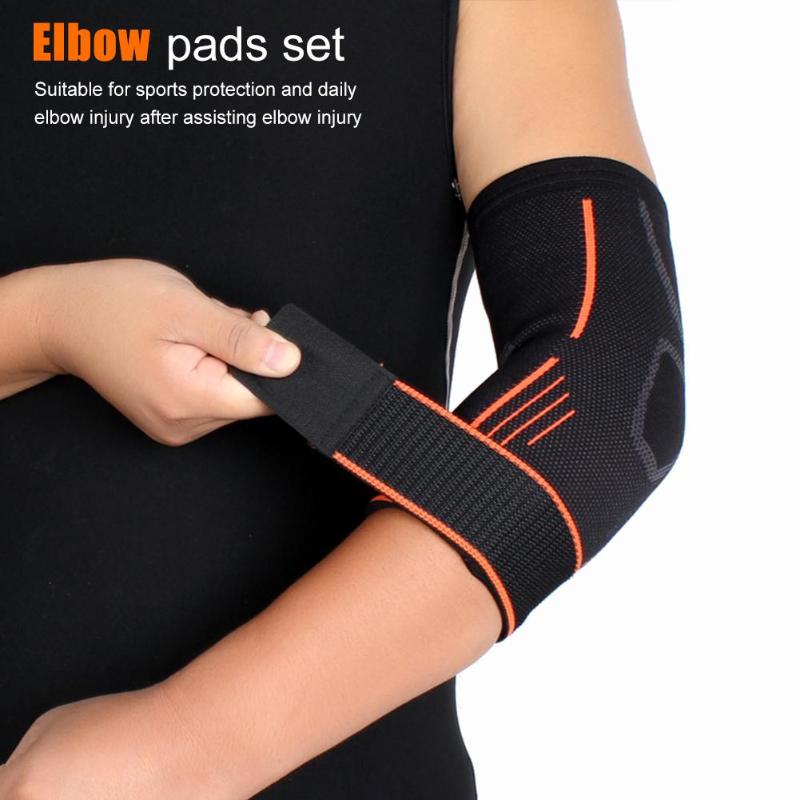 1 Pair Elbow Support Tourmaline Adjustable Elbow Supports Braces Belts Elbow Pads Arthritis Protector Self-heating Health Care-ebowsos