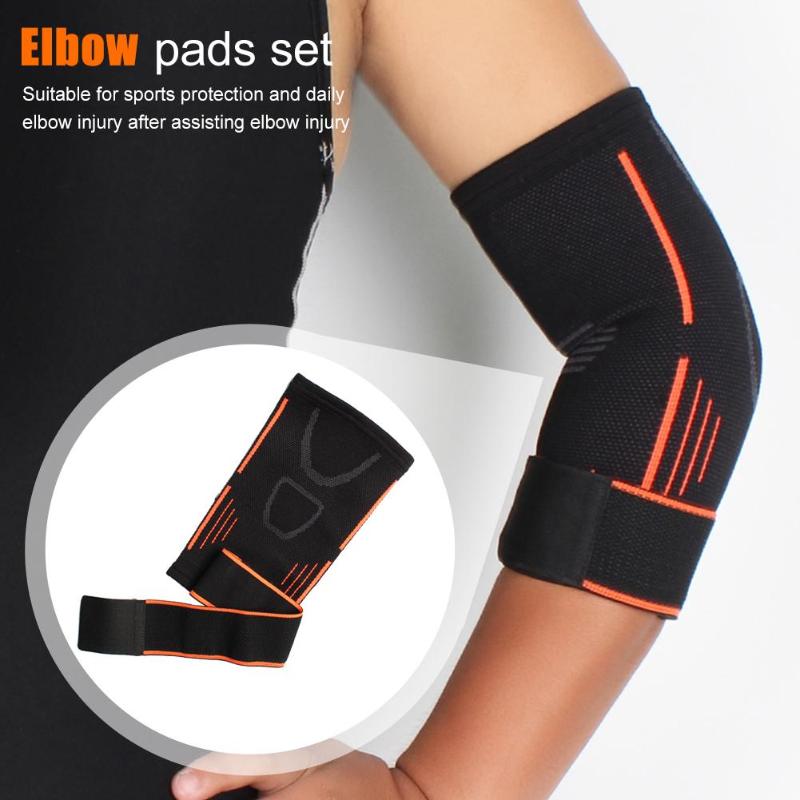 1 Pair Elbow Support Tourmaline Adjustable Elbow Supports Braces Belts Elbow Pads Arthritis Protector Self-heating Health Care-ebowsos