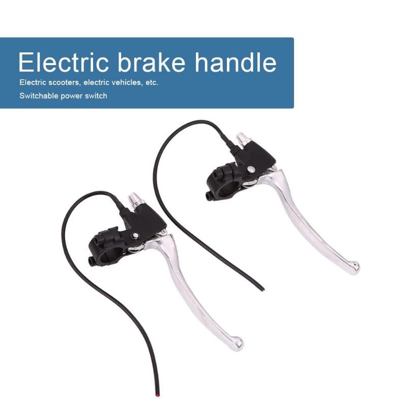 1 Pair Electric Brake Handles With Turn Off The Power Switch Alloy Pedal Electric Car Vehicle Brake Levers-ebowsos