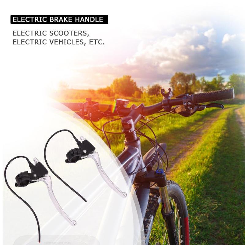 1 Pair Electric Brake Handles With Turn Off The Power Switch Alloy Pedal Electric Car Vehicle Brake Levers-ebowsos