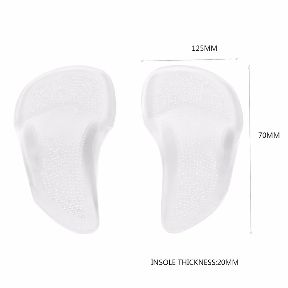 1 Pair Flat Feet Corrector For Shoes Silicone Support Foot Cushion Professional Orthotic Insole For Heels Arch Support Pad - ebowsos