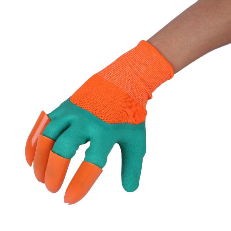 1 Pair Garden Gloves Garden Working Genie Rubber Gloves With 4 ABS Plastic Claws Easy to Dig and Plant For Digging Planting - ebowsos