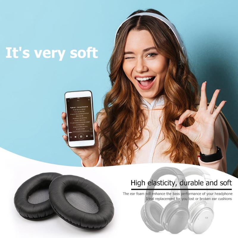 1 Pair Grey-Inner Leather Replacement Earpads Ear Pad Pads Cushion for Bose Quietcomfort 2 QC2 QC15 QC25 AE2 Headphones Hot Sale - ebowsos