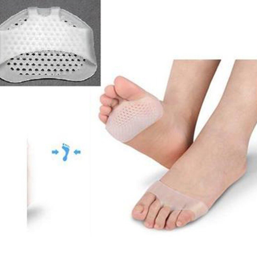 1 Pair High Heel Anti Skid Honeycomb Forefoot Insoles Silicone Forefoot Insoles Separate Toes Foot Care - ebowsos