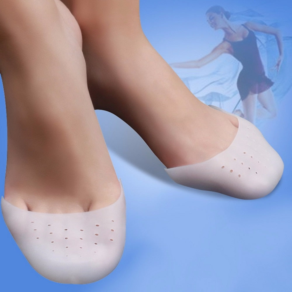 1 Pair Multifunctional Silicone Gel Toe Sleeve Comfortable Ballet High Heel Toe Sleeve Pain Relief Protect Foot Care Sleeve Tool - ebowsos