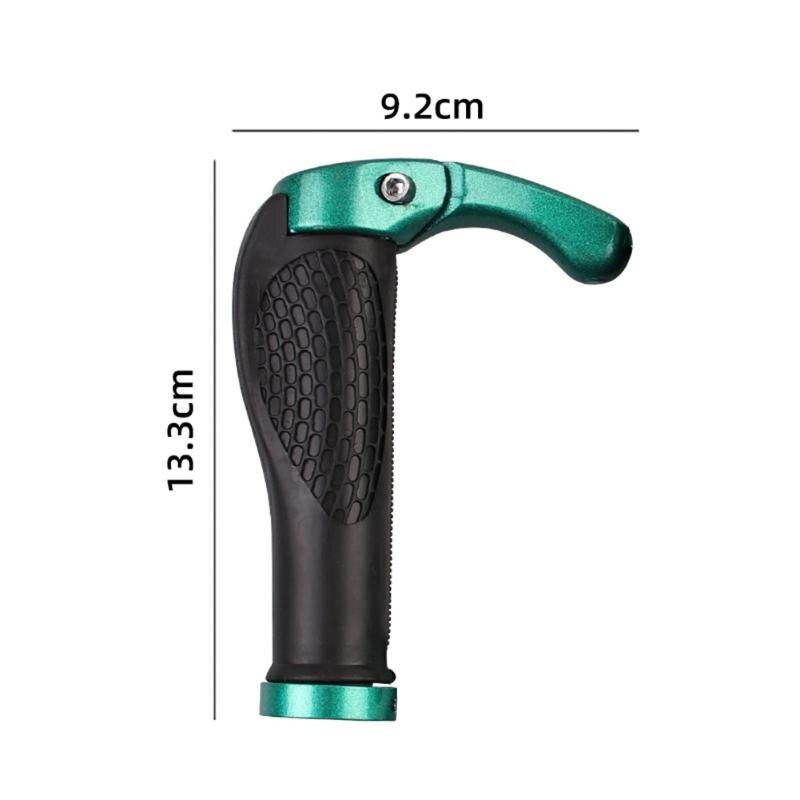1 Pair Non-slip Ergonomic Bicycle Handlebar Grips with Lock-on Bar Ends MTB Bike Aluminium Horn Grips Bike Accessories-ebowsos