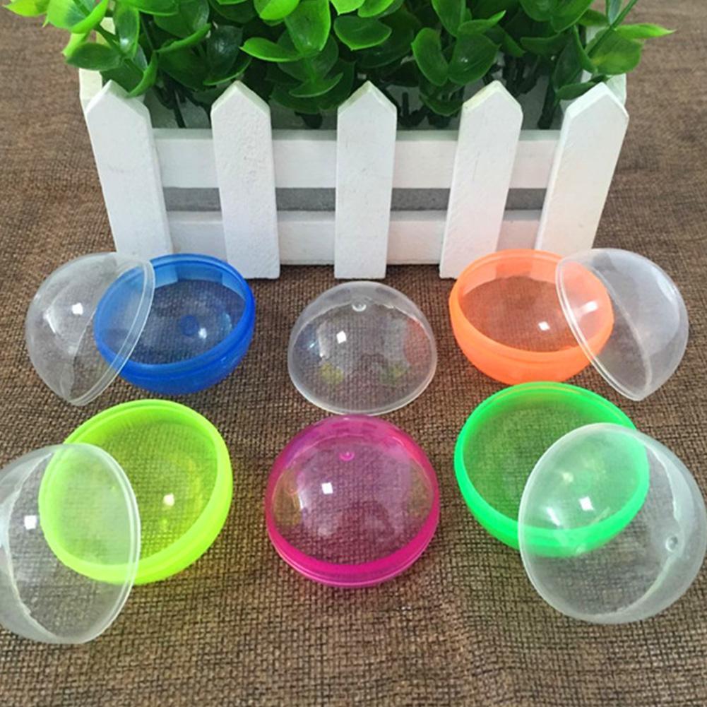 1 Pair Novelty Transparent & Colorful Round Twist Egg Shell Toy Diameter 5CM for Kids Adults Anti-stress Puzzle Kill Time Toys-ebowsos