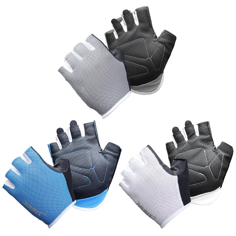 1 Pair Outdoor Exercise Breathable Non-slip Gym Fitness Weight Lifting Half Finger Gloves Mens&womens Training Gloves-ebowsos