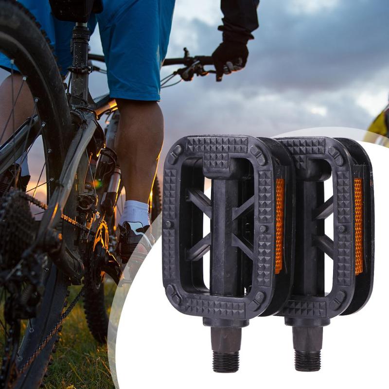 1 Pair Plastics Bicycle Bike Pedals Anti-skid Bike Ball Bearing Pedals for MTB Cycling Sports Cycling Parts-ebowsos