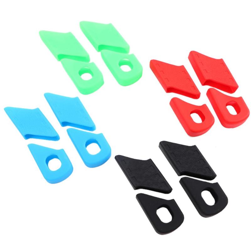1 Pair Protective Sleeves Bicycle Silicone Crank Arm Boots Protectors Bike MTB Crank Protective Sleeve Cover Crankset Protection-ebowsos