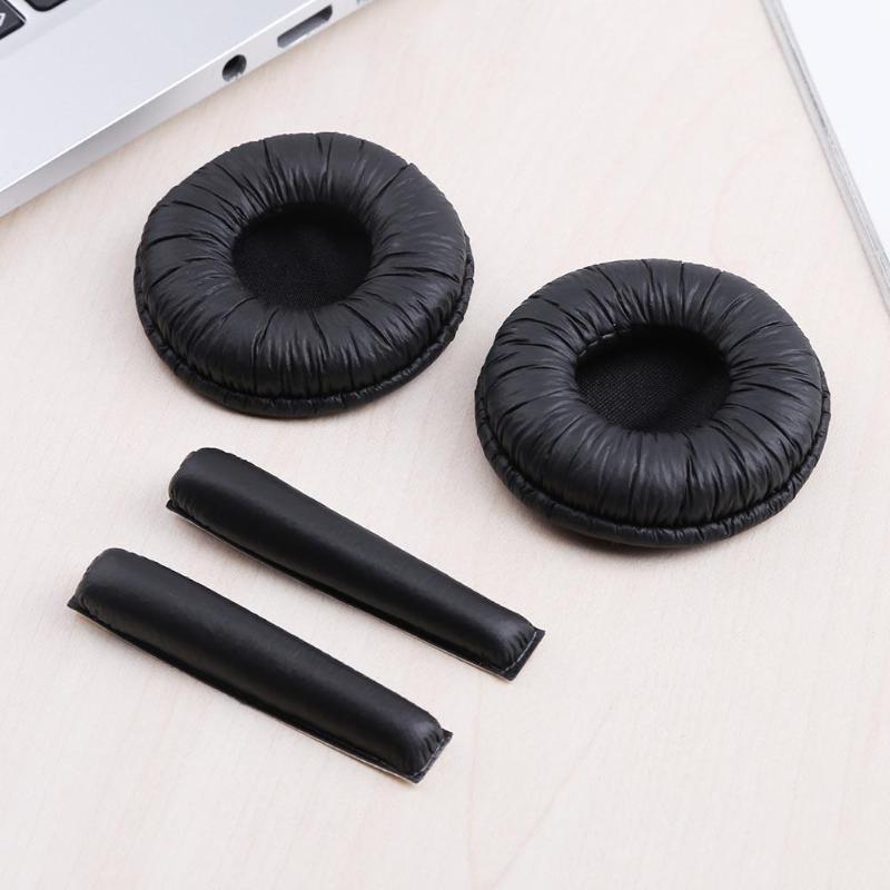 1 Pair Replacement Ear Pads with Headband Cushions for Sennheiser PX100 PX200 Headphones Audio Video Earphone Accessories - ebowsos