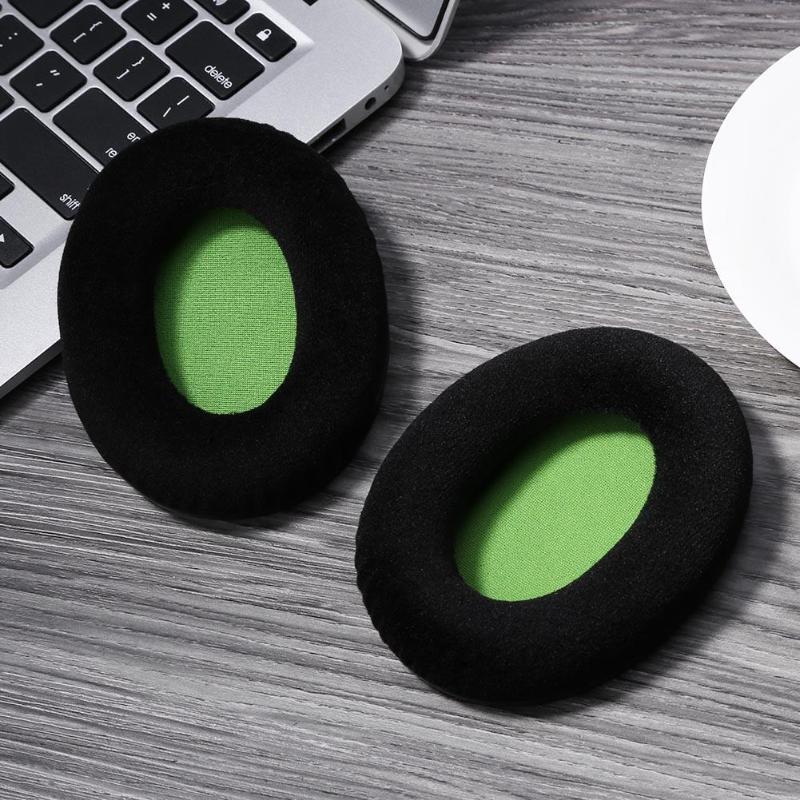 1 Pair Replacement Earpads Cushion Covers for Kingston Hyper X Cloud II KHX-HSCP-GM Game Headsets Earphone Accessories - ebowsos