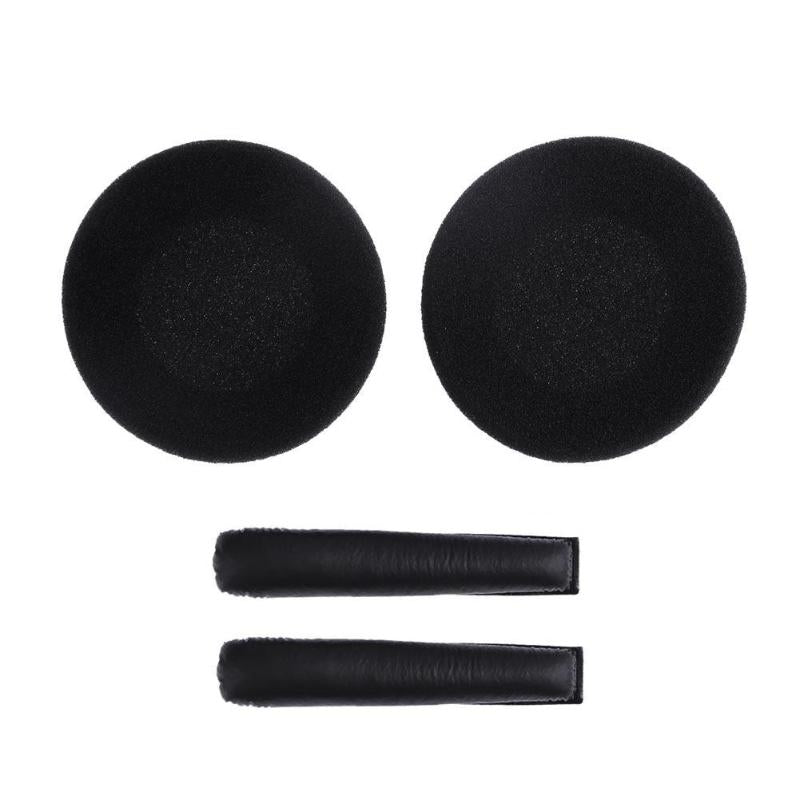 1 Pair Replacement Earpads With Headband Cushions Black/White For Sennheiser PX100 PX200 PX80 Headphones Headsets High Quality - ebowsos