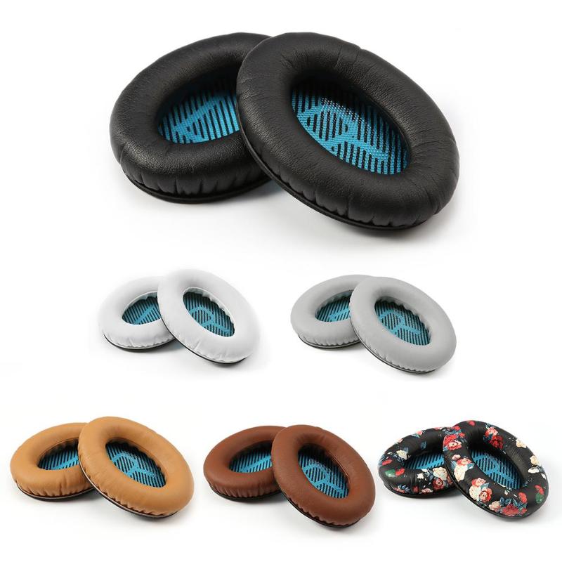 1 Pair Replacement L/R Leather Earpads Ear Pad Pads Cushion for Bose Quietcomfort 2 QC2 QC15 QC25 AE2 Headphones High Quality - ebowsos