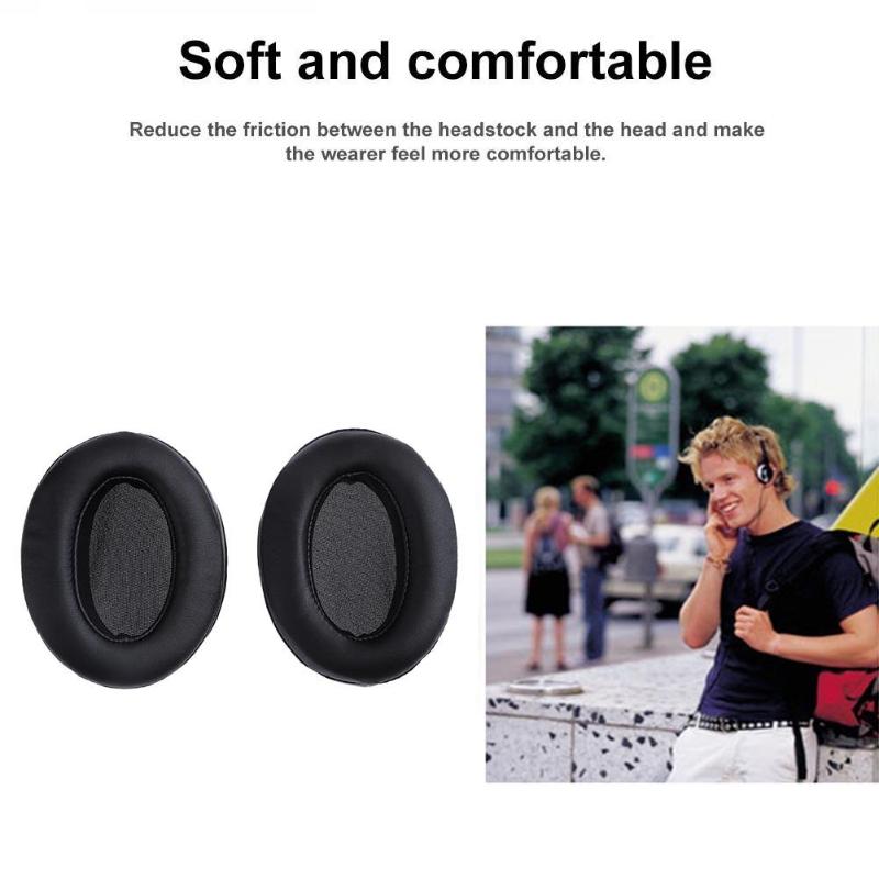 1 Pair Replacement Memory Foam Earpads Ear Cusion Covers Protein Leather For Sony HM5 Large Over-head Headphone - ebowsos