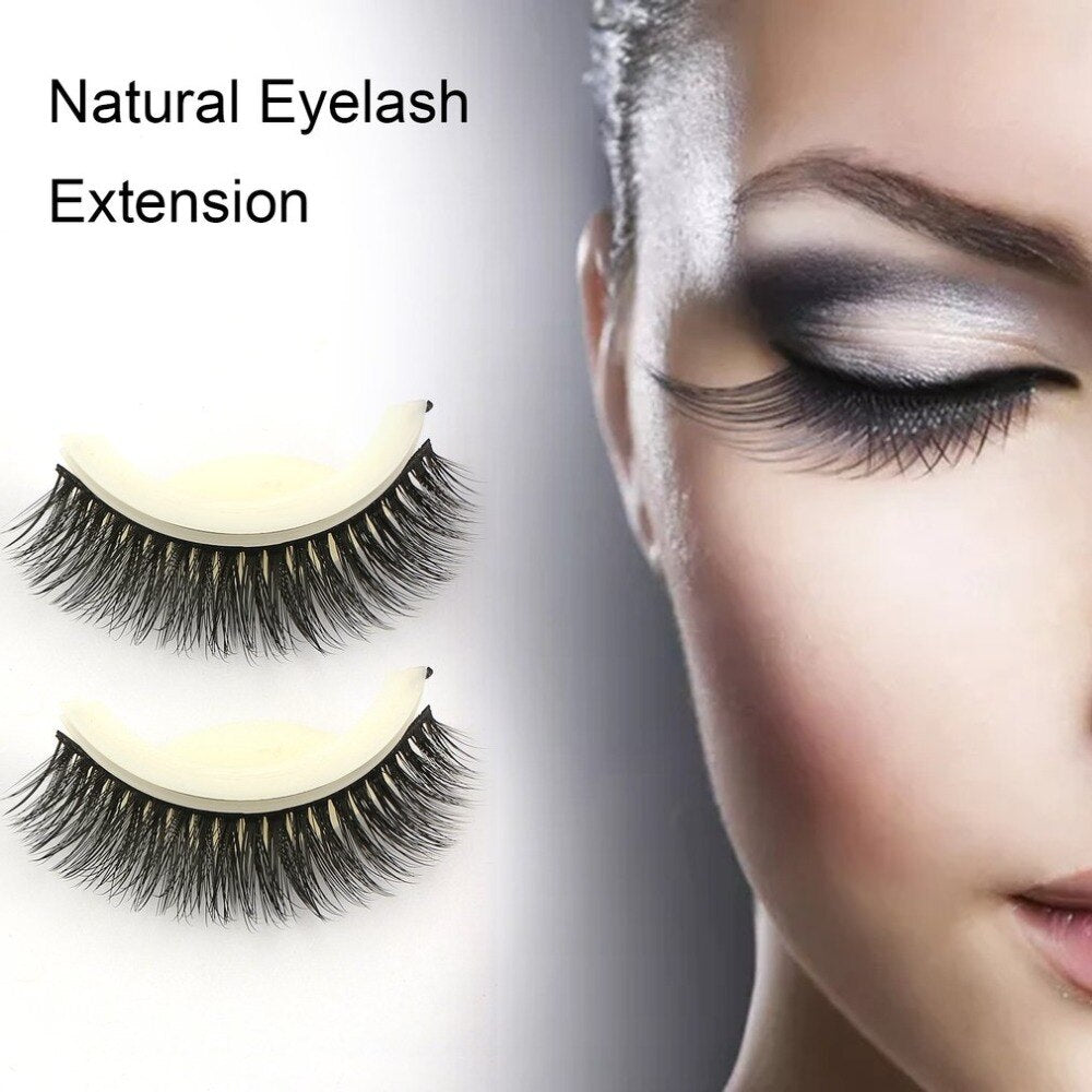 1 Pair Self Adhesive Curl Individual Lashes Natural False Eyelashes Comfortable Soft Fiber Artificial Eyelash Extension Tools - ebowsos